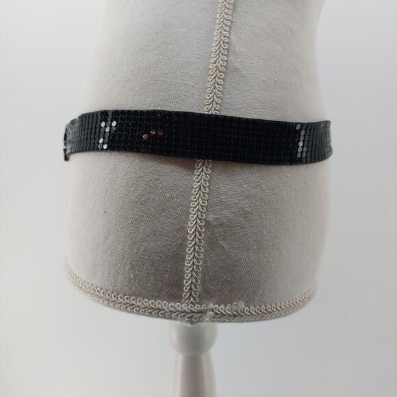 Belt Women's Vintage Black Metal Mesh Cinch Belt Gatsby OS - Picture 5 of 11